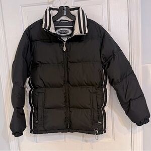 Fera Down Ski Jacket Black With White Stripes Size 6